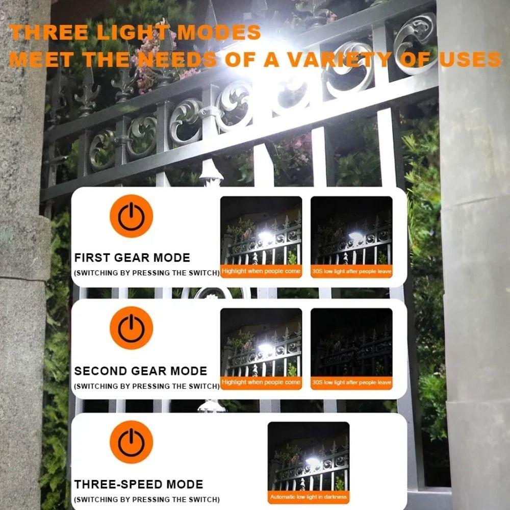 Body Sensor Solar Garden Lamp 3 Modes LED Wall Light Multifunctional Solar Clip Light Home