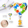 Charms Copper Colorful Jigsaw Puzzle Heart-Shaped Beads Fit Charms Plata Original Bracelet Women Jewellery Making Gifts