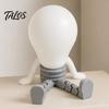 Talos 3D Printed Articulated LED Glow-in-the-Dark Action Figure, Posable Light Bulb Head Night with Movable Joints, Creative Desk Decor for