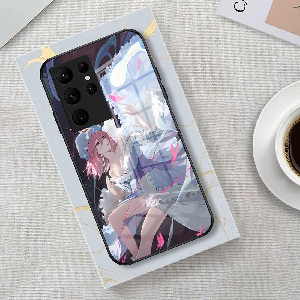 Game Touhou Project Phone Case For Samsung S26 S25 Edge Ultra 23 22 21 20 Ultra Plus S24 Fe Glass Cover