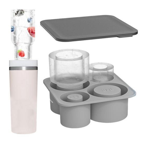 Силиконовый лоток для кубиков льда для стакана 20-40 унций, полый цилиндрический дизайн, лед