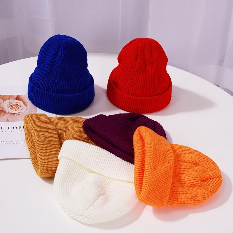 Casual And Trendy Plain Knit Beanie Hat Perfect For Outdoor Winter Work