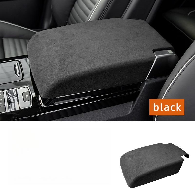 For Land Rover Discovery 5 2017‑2025 Suede Center Console Armrest Box Cover Anti‑Scratch Armrest Lid Interior Decor Trim
