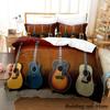 Комплект постельного белья Fire Guitar Single Twin Full Queen King Size Bed Set Adult Kid Bedroom Duvetcover Sets Anime Parure de lit Bed