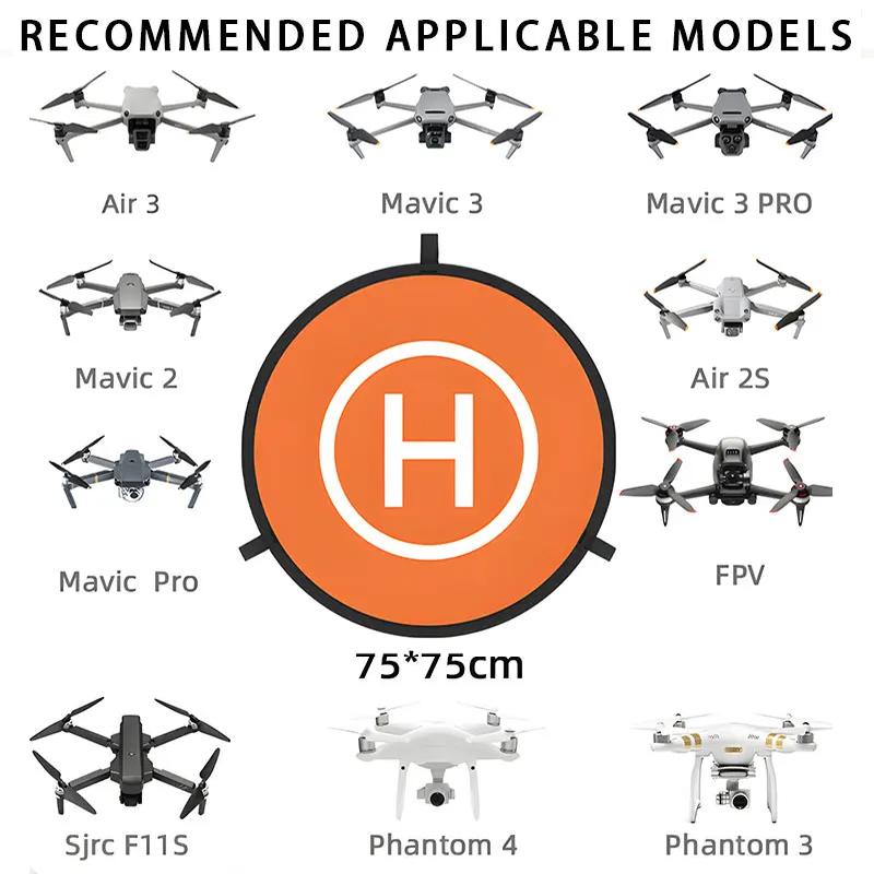 Посадочная площадка для дрона DJI MINI 4 PRO/MAVIC 3/Avata/Air 3 Универсальная складная водонепроницаемая с двух сторон площадка для взлета/посадки Аксессуар