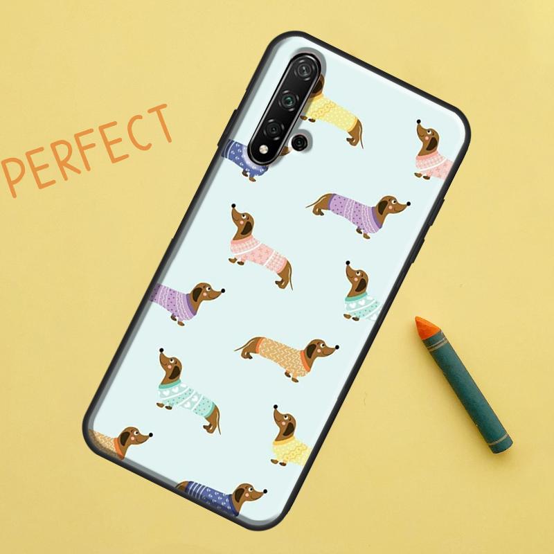 Cute Dachshund Dog Hot Case For Huawei P30 Pro P20 P40 Lite Nova 8i 7i 3i 11i 5T 9 10 SE Y60 Y61 Y70 Y90 P Smart Z