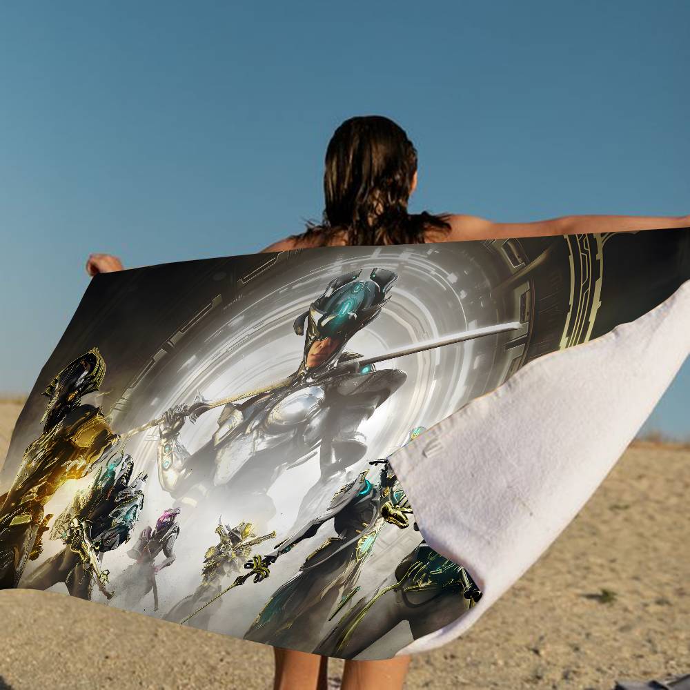 Игровой Аниме Полотенце для Пляжа Warframes Мягкое Впитывающее Кухонное Полотенце Детские Подарки Для Детей Путешествия Кемпинг Спортзал