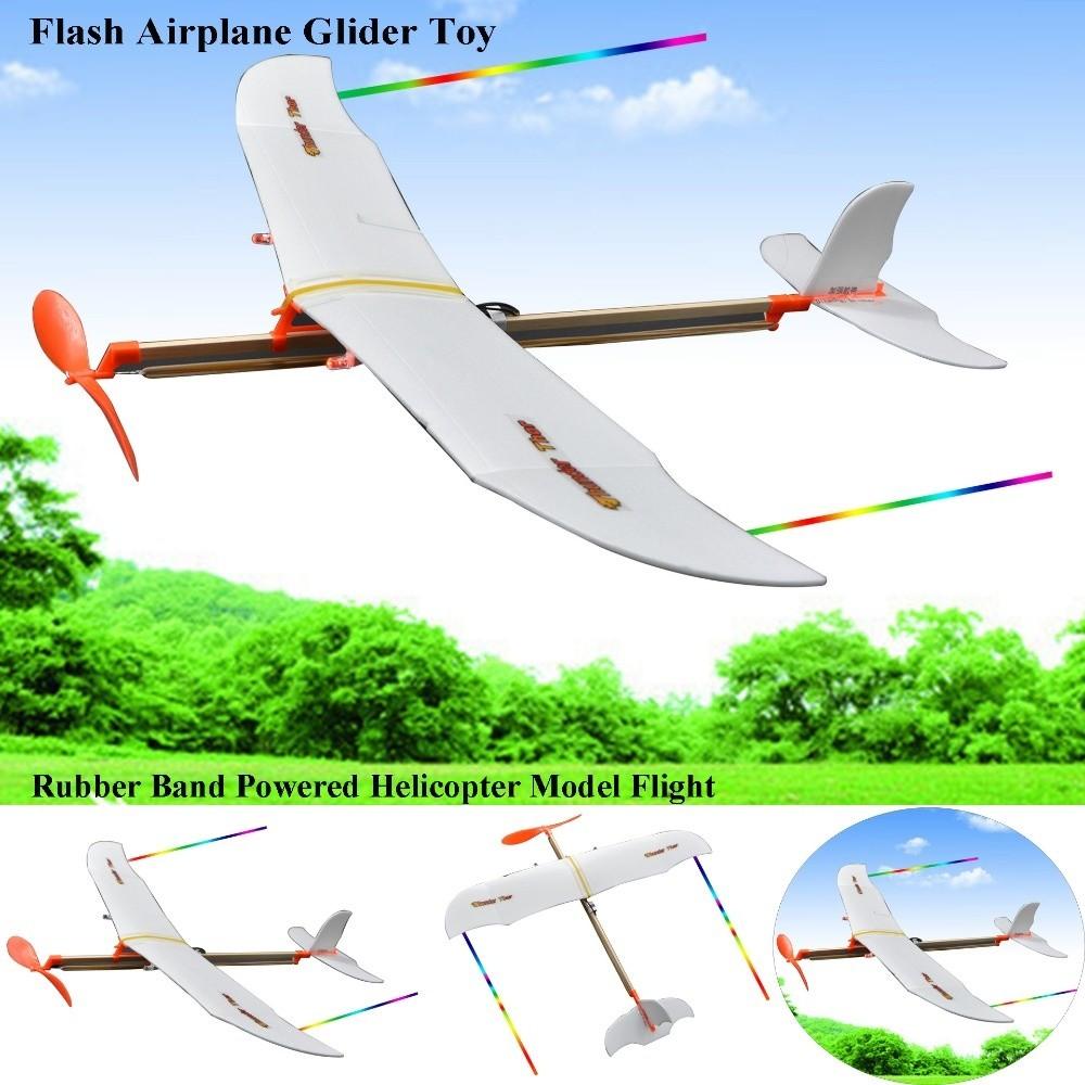 Popular Rubber Band Powered Helicopter Ligthweight Students Flight Competition  for Kids Outdoor