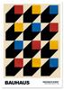 Poster Bauhaus Colored Squares Cubes