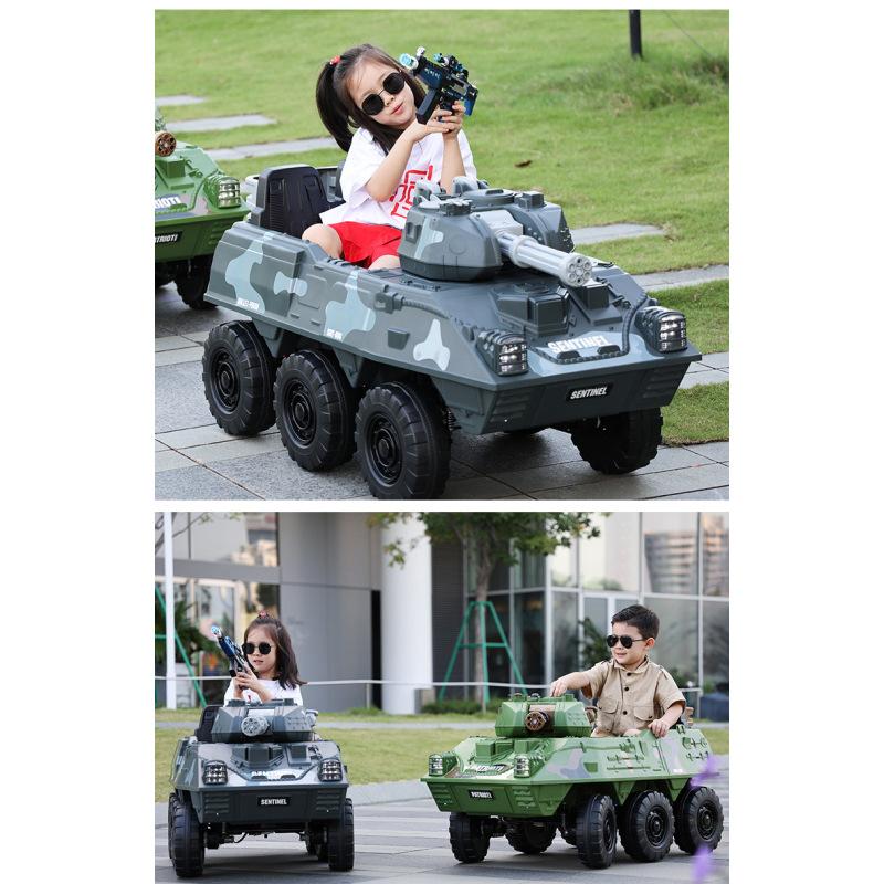 Шестиколесный бронированный автомобиль-танк игрушечная машина на двойное сиденье