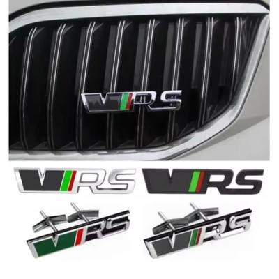 3D Металлическая эмблема логотипа RS VRS на переднюю решетку радиатора автомобиля, значок на заднюю крышку багажника для VRS Octavia 1 2 3 Rapid Kodiaq Karoq Fabia Kamiq Superb