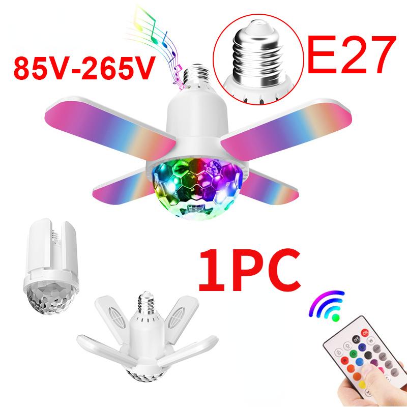 1 шт. 24 Вт светодиодная четырехлепестковая музыкальная лампа с цветным звуковым управлением, складная лампа, деформируемая потолочная арматура, светильники с пультом дистанционного управления