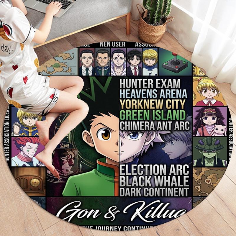 Ковер с круглым ворсом Hunter X Hunter Ковер для гостиной, спальни, дивана, игровой комнаты Декор Нескользящий коврик для пола