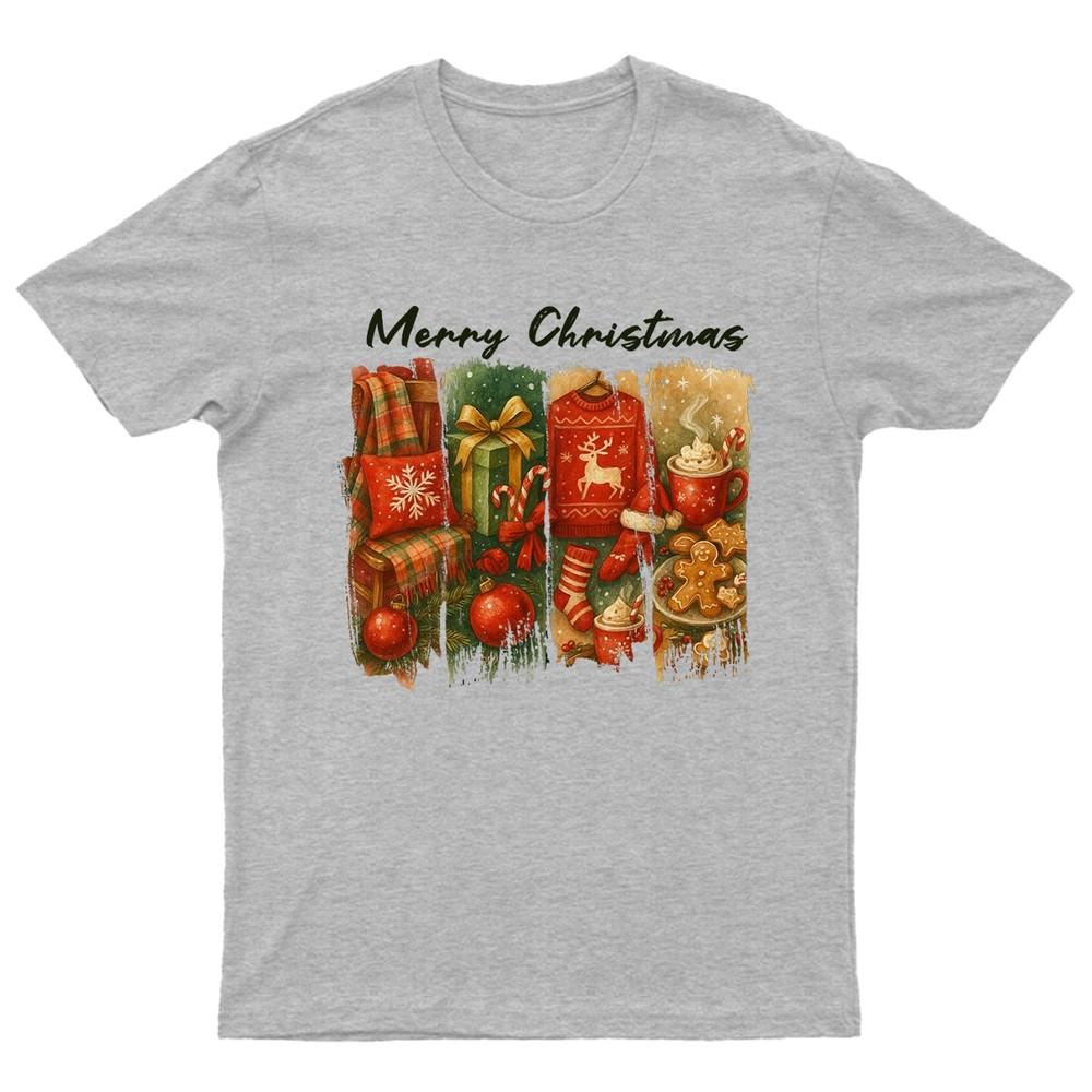Merry Christmas Festive Holiday TShirt Unisex Gift Retro Seasonal Funny Xmas a