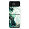 Для Samsung Zflip3 Z Flip3 5g Zflip Flip Черный ПК Смартфон Чехол Розовое Золото Мрамор Арт Мода Жесткий