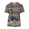 Summer New Wild Duck Graphic T Shirts Men Casual Outdoors Hunting Camouflage Fun Printed Personality O-neck Short Sleeve Tee Top