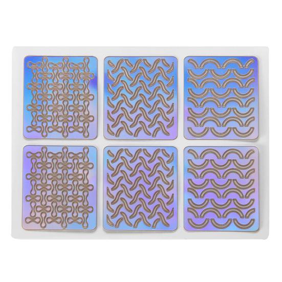 6/12/24 листа DIY дизайн ногтей виниловая форма трафарет полые шаблон направляющие наклейки