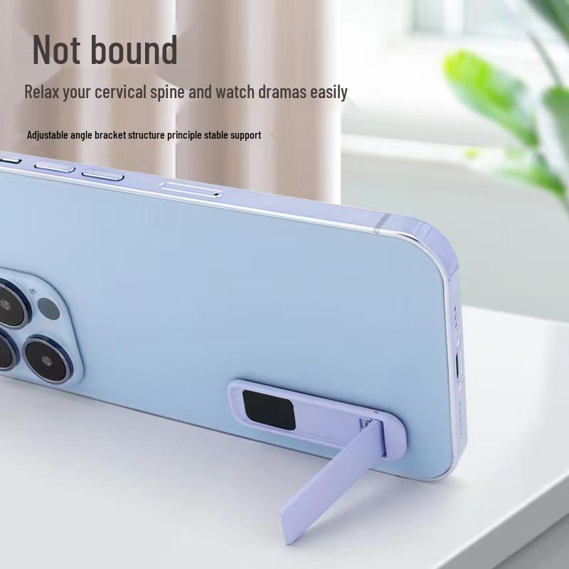 Compact Magnetic Alloy Phone Stand: Foldable, Invisible, Convenient Holder