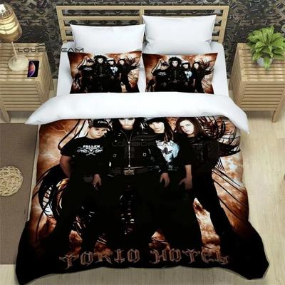 Комплект постельного белья с пододеяльником Rock Band HD с принтом группы Tokio Hotel Для взрослых Детей Односпальный Twin Full Queen King