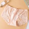 Женское большое кружевное нижнее белье, женское нижнее белье из чистого хлопка, антибактериальный галстук-бабочка, высокая талия, укороченный треугольник, без следов