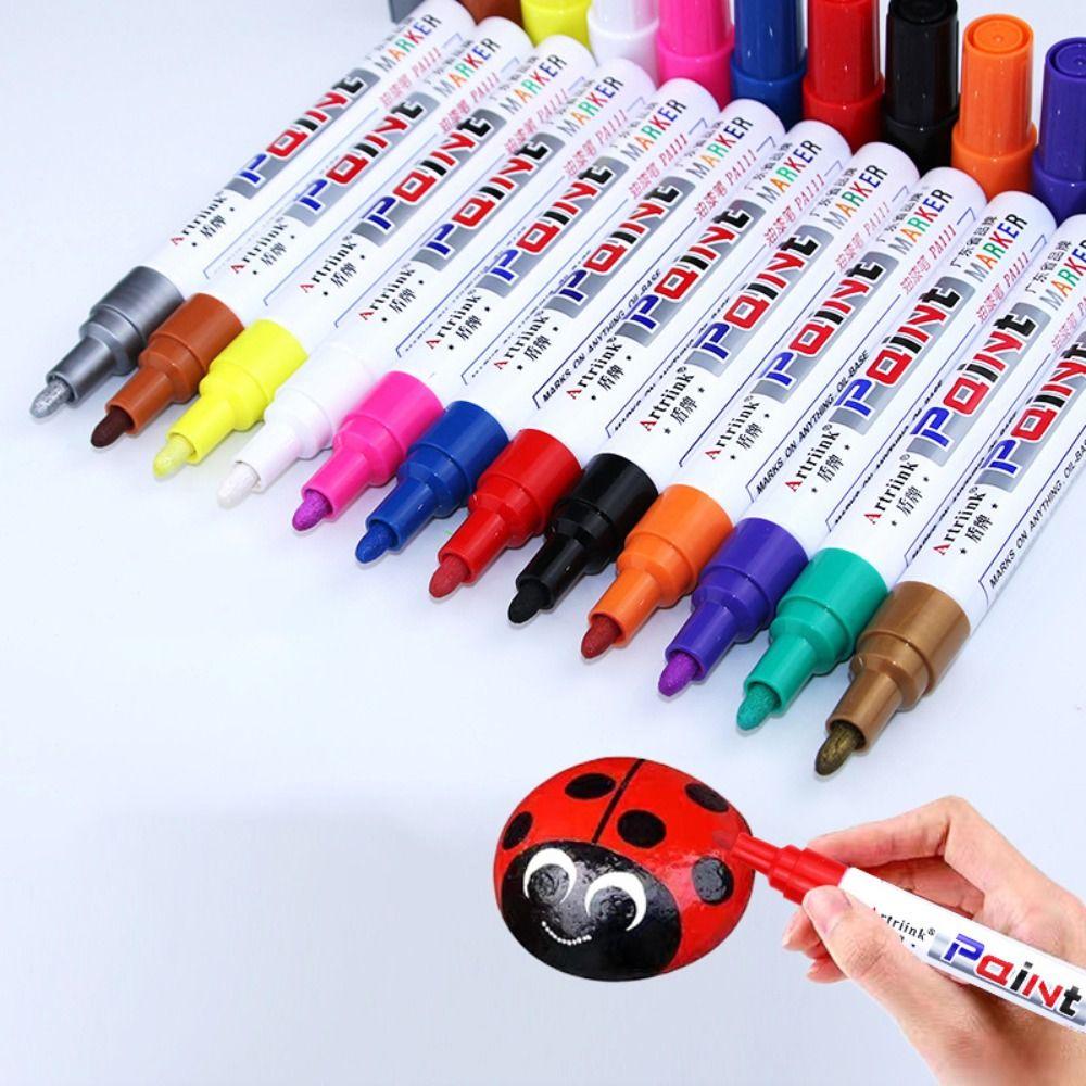 Waterproof Large Capacity Paint Pen Colorful Oil Based Pen Industrial Paint Marker Tire Tread