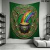 St. Patrick's Day Wall Tapestry Aesthetic Wall Hanging Printed Fabric Blanket Decorative Tapestries for Bedroom Living Room Home Decor