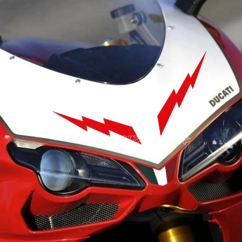 2pcs Lightning Motorcycle Stickers Car Decals DIY Moto Helmet Head Windshield Side Body for DUCATI KTM BMW YAMAHA Kawasaki Vespa
