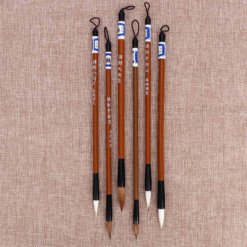 Кисть Бамбуковая традиционная китайская каллиграфическая кисть Кисть для письма из волчьей шерсти
