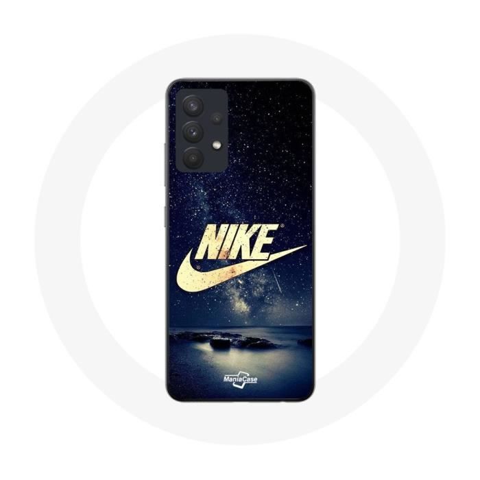 Coque Maniacase pour Samsung Galaxy A13 5G Nike Logo Doré Nuit Étoilée