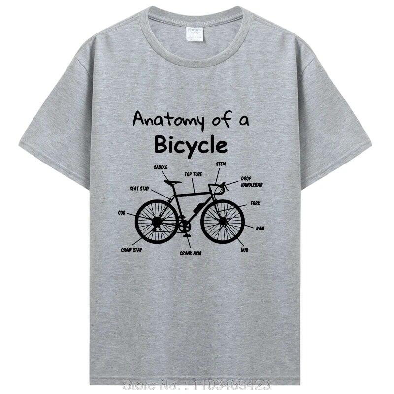 Анатомия велосипеда, велосипедная цепь, велосипедные футболки для катания на горных велосипедах, уличная одежда с графическим рисунком, подарки на день рождения, хлопковая футболка