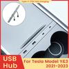 Для Tesla Model 3 Y 2021 2022 2025 док-станция 27 Вт быстрое зарядное устройство USB шунтирующий концентратор разветвитель питания зарядное устройство Type-C автомобильные аксессуары