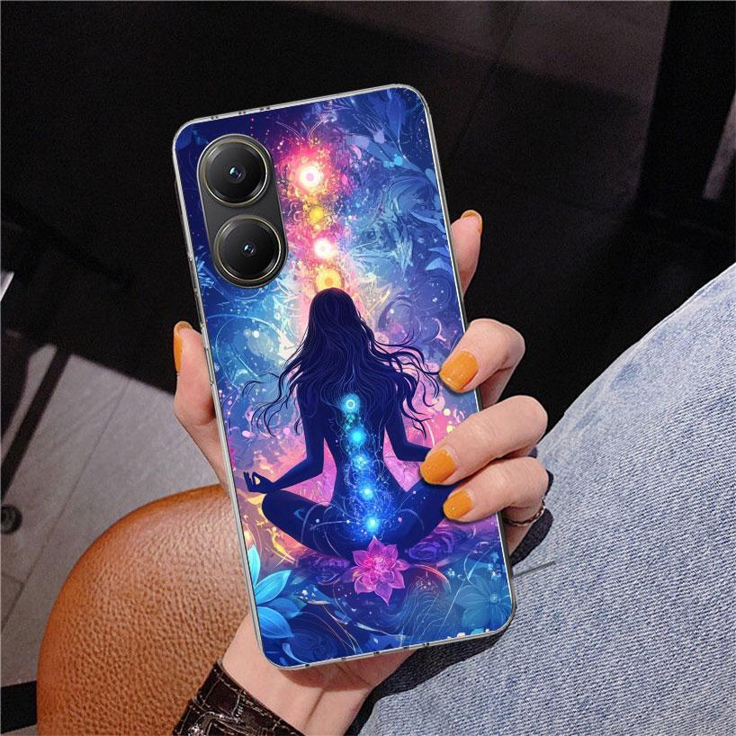 Yoga Chakra Spiritual Energy Universe Phnoe Case for Xiaomi Poco X5 X6 X7 Pro X4 Gt F7 Ultra M8 M7 Redmi 15C 15 13C 13 12C 12 Un