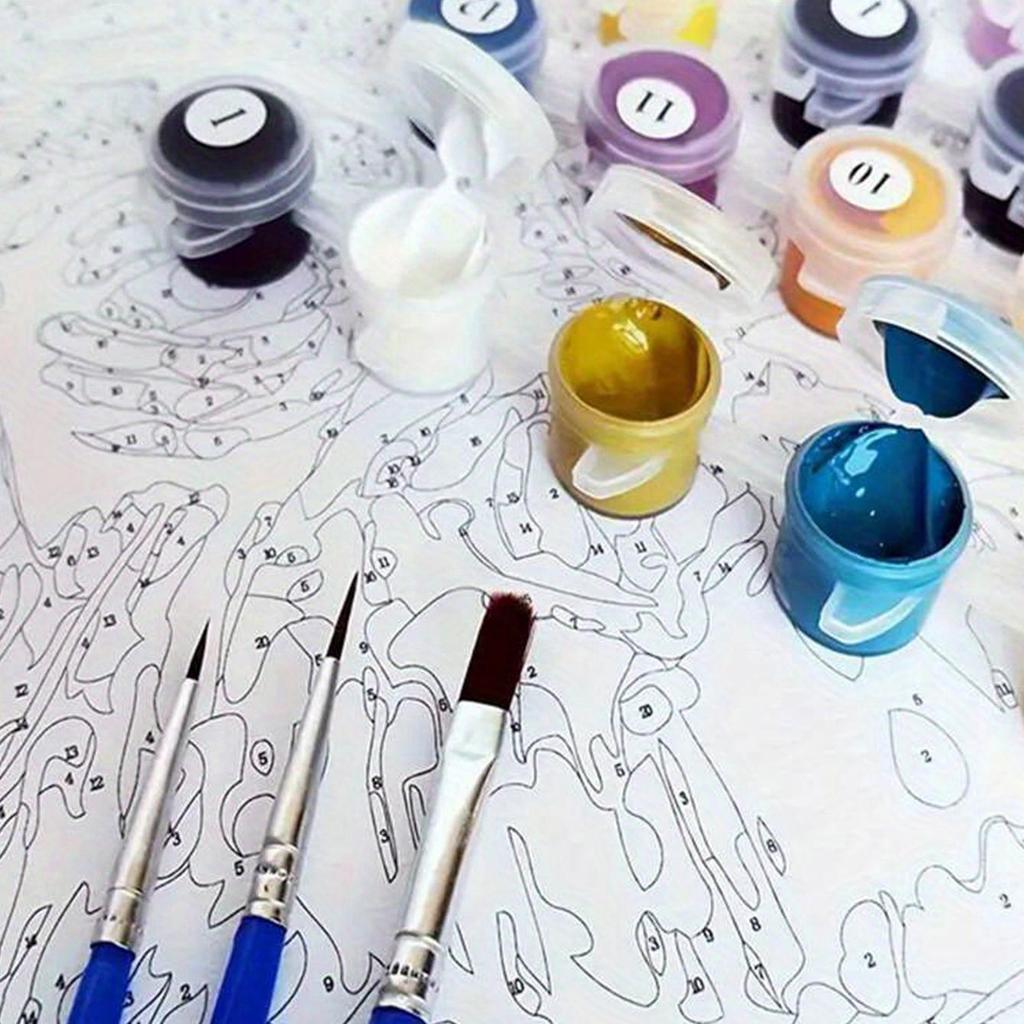 1 Фото Индивидуальная Раскраска по Номерам DIY на Холсте для Взрослых Ручная Работа Персонализированные Идеи Подарков Декор для Дома Без Рамы