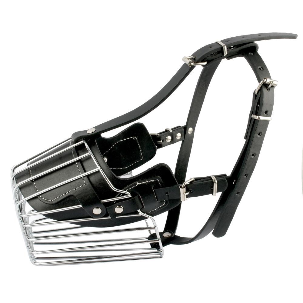 Черный/коричневый прочный металлический проволочный намордник для собак большой породы собак амстафф питбультерьер против укусов и лая жевательные намордники