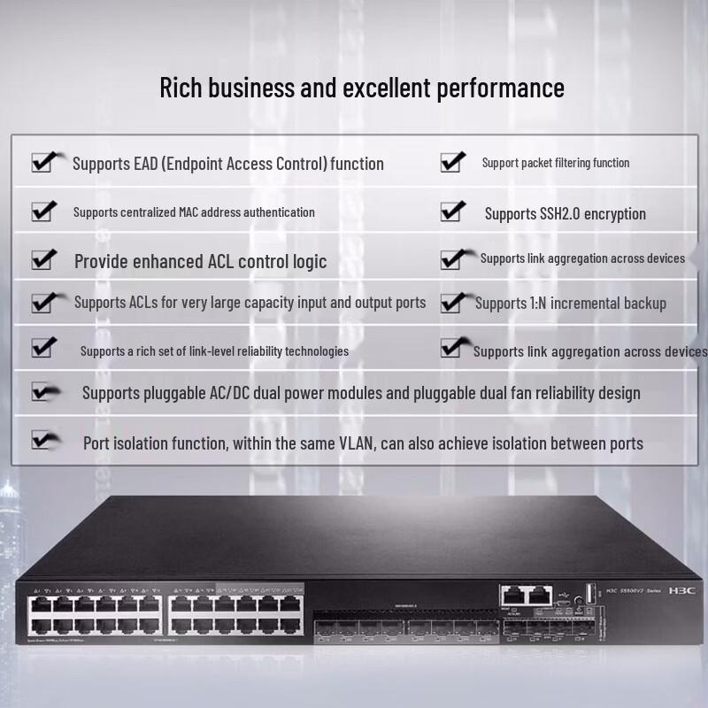 H3C S5500V2-28C-EI Managed Layer 3 Network Switch