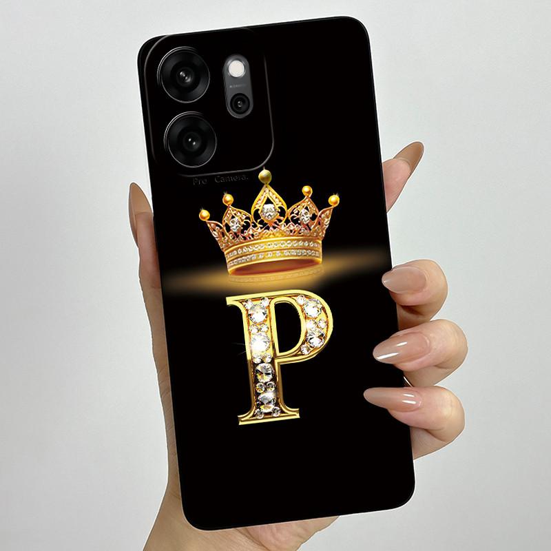 Чехол для Oppo Reno 14 FS Reno14 F S 14F 14FS 5G Чехол для телефона Королевские Буквы Ударопрочный Мягкий ТПУ Чехол Reno14FS Reno14F Чехол Capa