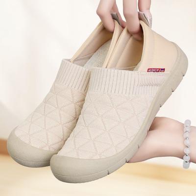 Туфли женские летние новые однопедальные легкие туфли на плоской подошве с мягкой подошвой удобные универсальные туфли для мамы старые пекинские тканевые туфли женские