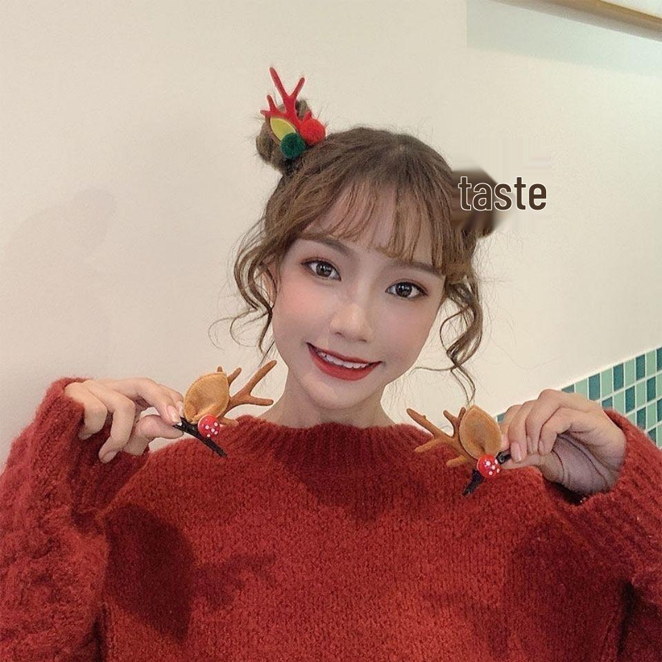 2024 Рождественская заколка для волос в виде оленьих рогов для детей