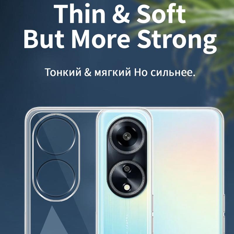 Ультратонкий тонкий HD прозрачный мягкий чехол из ТПУ для телефона из ТПУ для OPPO A98 5G A96 A58 A78 4G A18 A38 Reno 8 8T 10 Pro Plus Pro + 5G