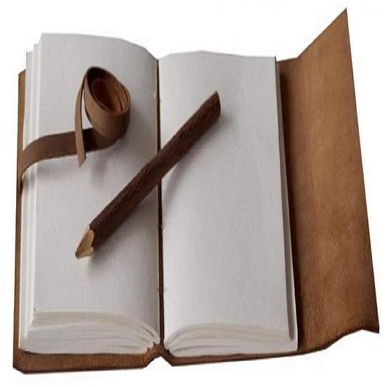 Diary Embossed With Leaf of Tree & a Quote Antique Handmade Leather Bound Diary Cum Notepad for Men and Women Plain Paper of 5×7 Inch Size 240 Pages