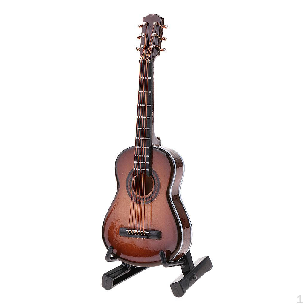 1/10 Miniature Guitar Model, Mini Model Ornaments Music Instrument Decor Collection