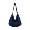 Джинсовая Женская Сумка на Плечо Сумка-Тоут Сумка-Мессенджер Crossbody на Плечо Простая Однотонная Повседневная Большой Вместимости Стиль Ремейк