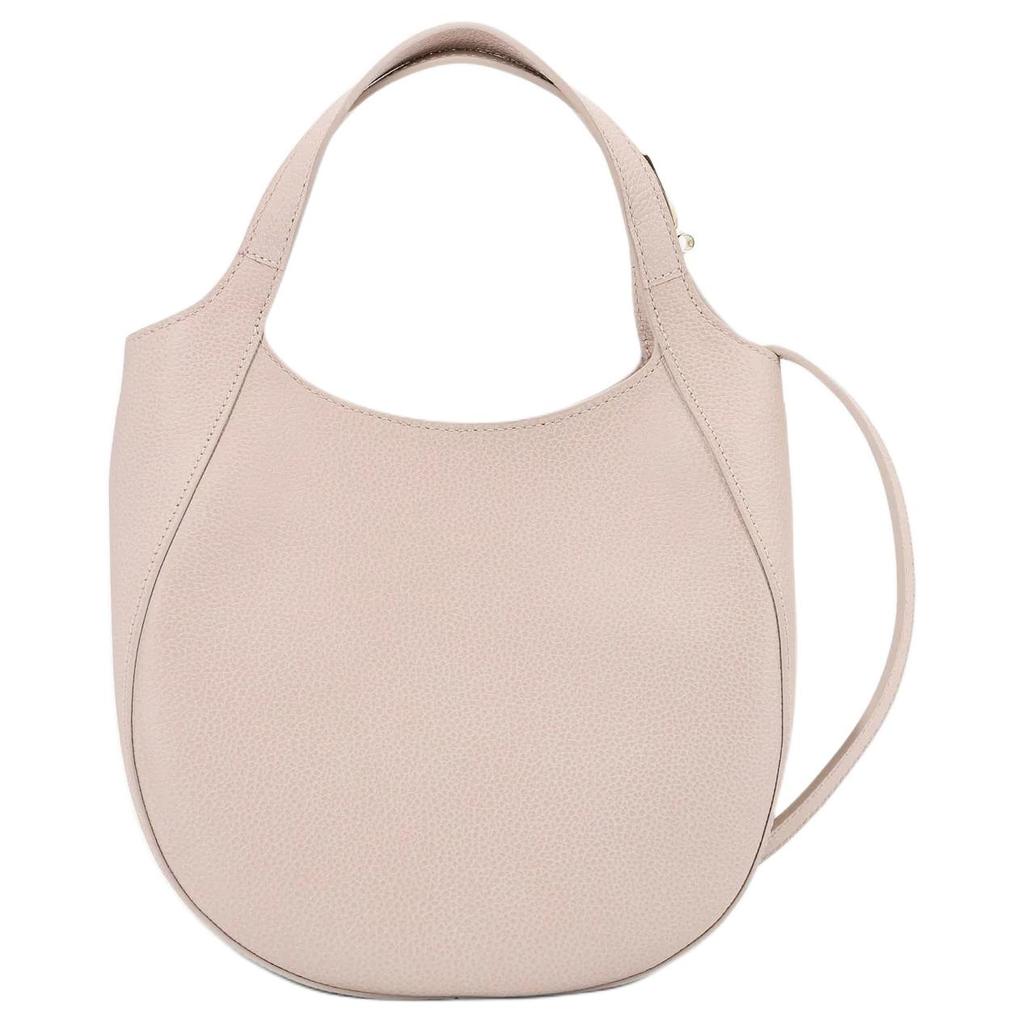 Longchamp Le Foulonné Logo Jacquard Metal Hardware Leather Tote Bag Small Women Tote Bags Cream 10328021407