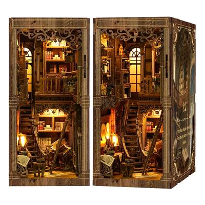 Набор BookNook Набор кукольного домика Миниатюрный домик Подходит для и Все Включает светодиодные фонари - - -BookNook- Новички, Подростки, Возрасты, (Кабинет в европейском стиле)