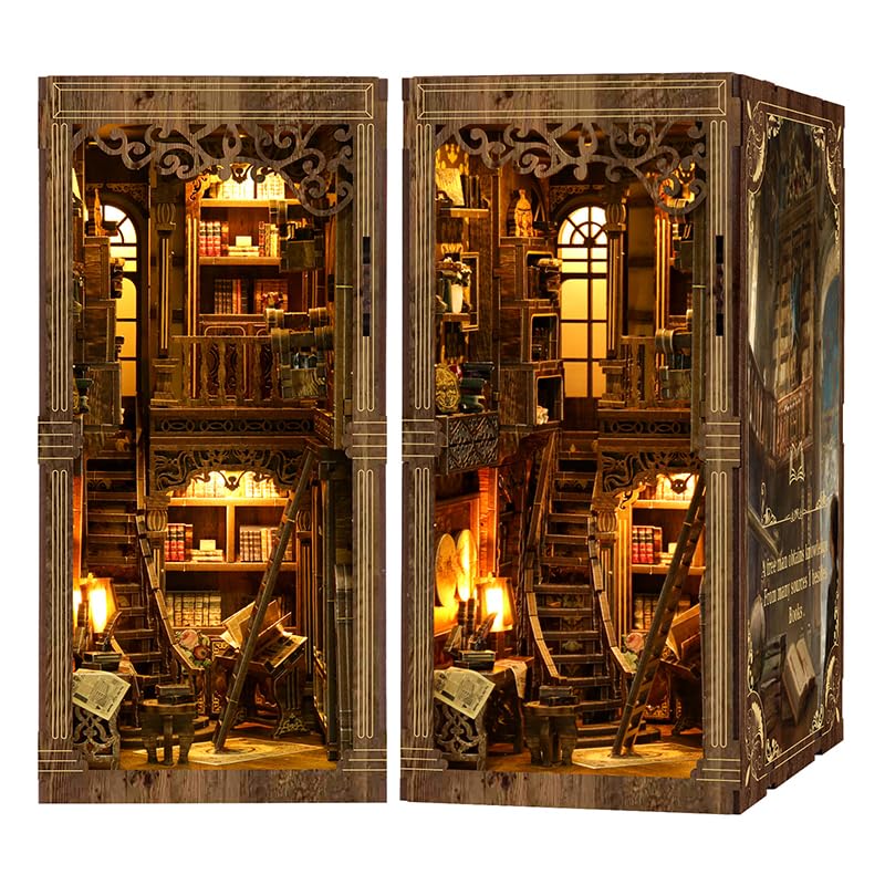 IT Anywhere BookNook Набор Европейская Учебная Комната Кукольный Домик Светодиодные Огни 3D Пазл Сделай Сам