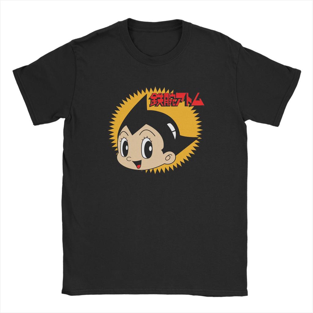 Astro Boy Manga T-Shirt Men Fun Pure Cotton Tee Shirt O Neck Short Sleeve T Shirt 4XL 5XL Clothes