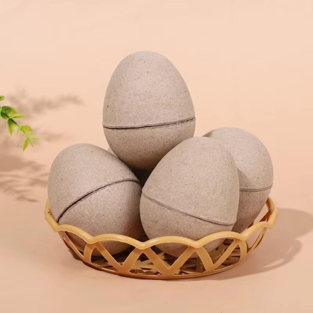 Blank Easter Paper Eggs Unpainted Craft DIY Easter Eggs Fake Eggs Paper Pulp Egg Easter Hunt Party