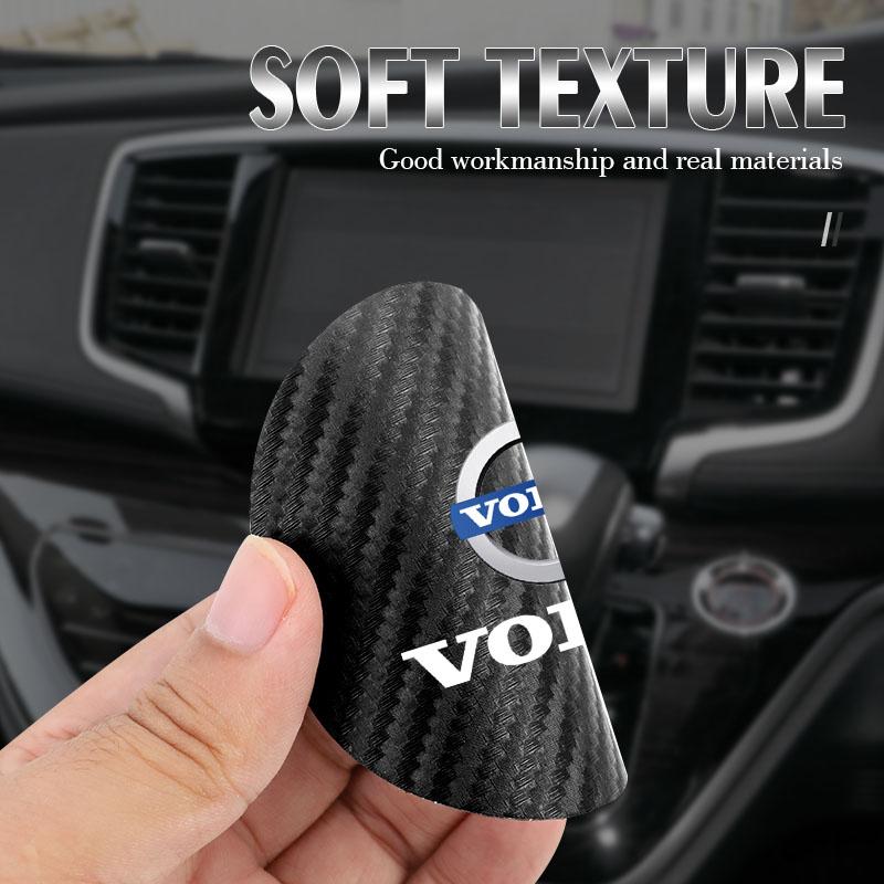 2Pcs Car Leather Coaster Pad Anti-noise Water Cup Mat For Volvo Rdesign XC60 XC40 V60 V70 XC90 V90 V40 EC40 EX40 S80 S60 S90 C70