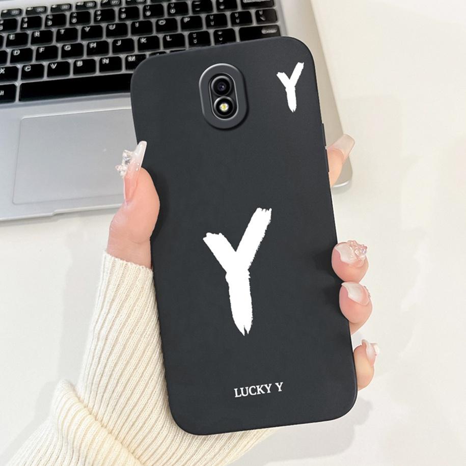 For Samsung Galaxy J7 2017 Case J730F Cover Lucky Letters Soft Silicone Protective Cover For Samsung J3 J5 Pro 2017 J7Pro Bumper