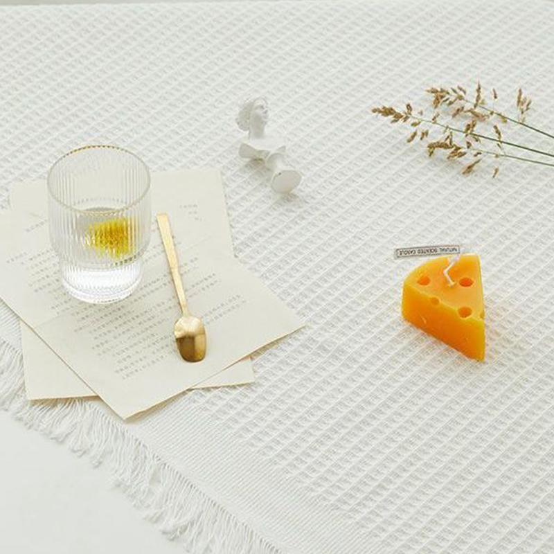 French Ins Style Japanese Pastoral White Tablecloth Coffee Table Cloth Bedside Table Retro Tassel Round Table Tablecloth